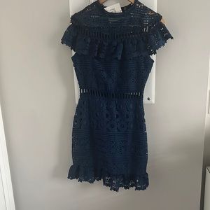 Missguided lace high neck dress